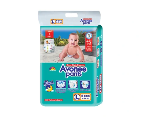 Avonee Pant Style Baby Diaper L (9–14 kg) 5pcs