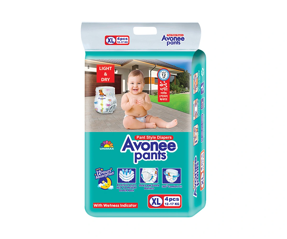 এভোনি ডায়াপার এক্সএল ৪ পিস Avonee Diapers (XL/4pcs)
