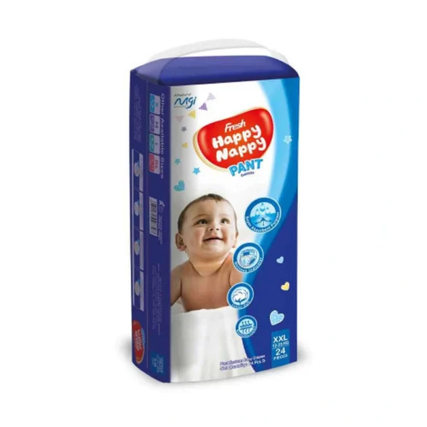 Happy Nappy Pants Diaper (XXL-24pcs)