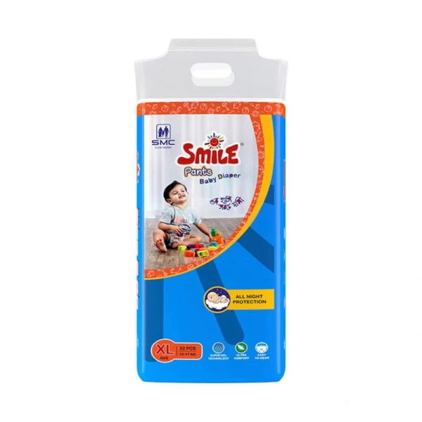 Smile Pants Baby Diaper – XL 32pcs
